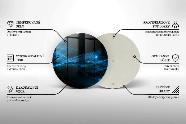 Glass worktop protector Blue smoke abstraction