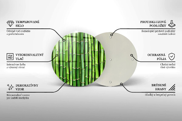 Glass worktop saver Nature bamboo