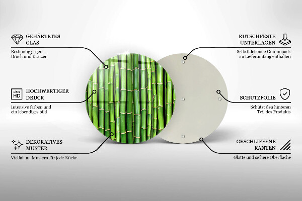 Glass worktop saver Nature bamboo