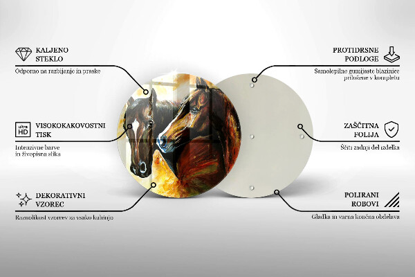 Cutting board Animals horses