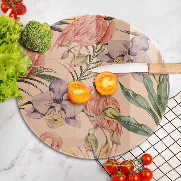 Chopping board Flaminga illustration