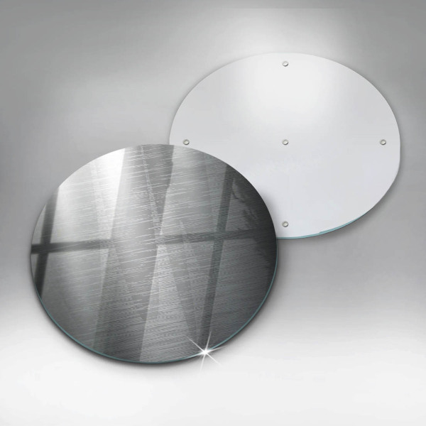 Glass worktop saver Metal texture