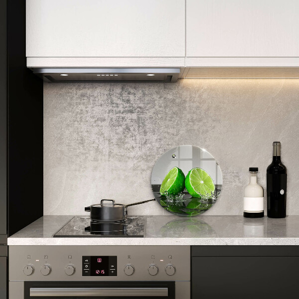 Glass worktop protector Juicy lime and water