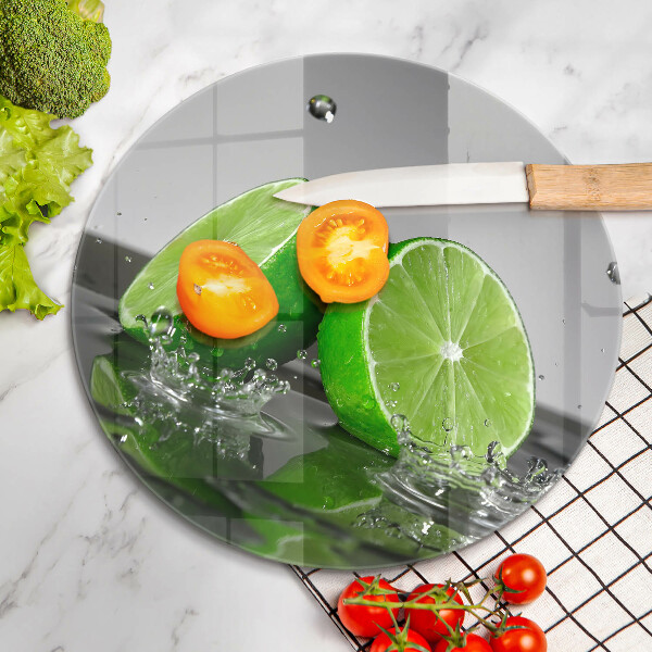 Glass worktop protector Juicy lime and water