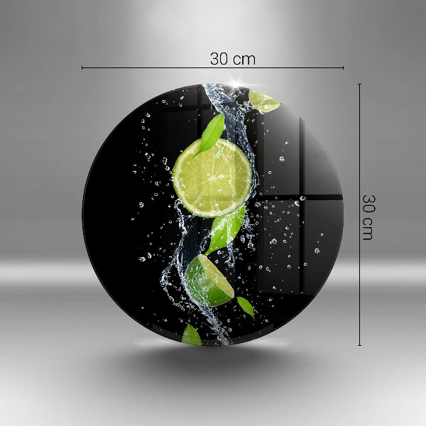 Glass worktop saver Juicy lime in water