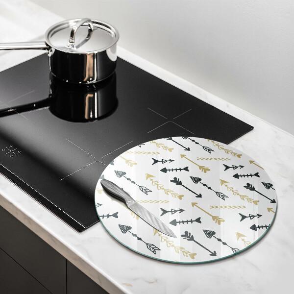 Glass worktop protector Boho arrow pattern