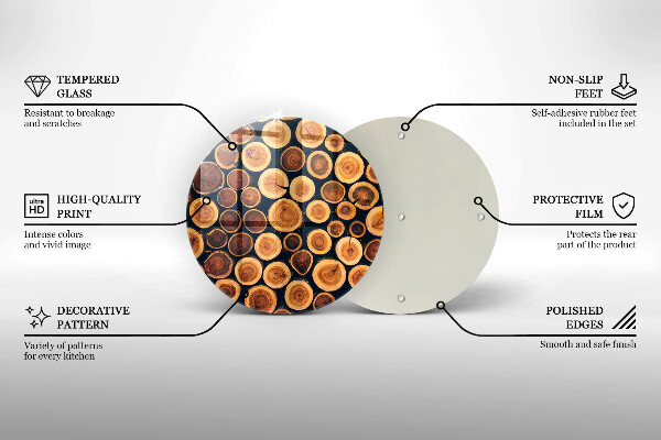 Glass worktop protector Wooden stumps of trees