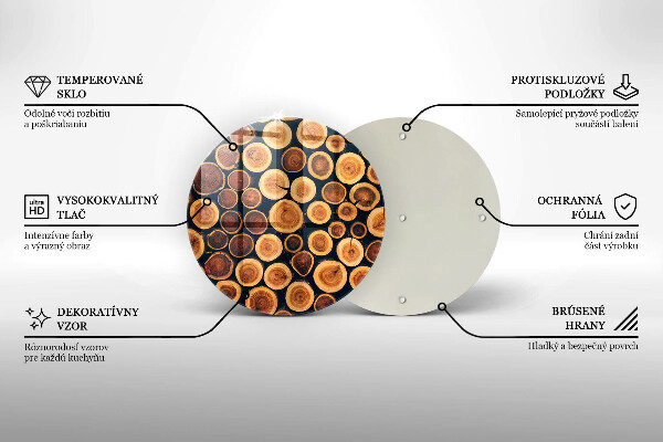 Glass worktop protector Wooden stumps of trees