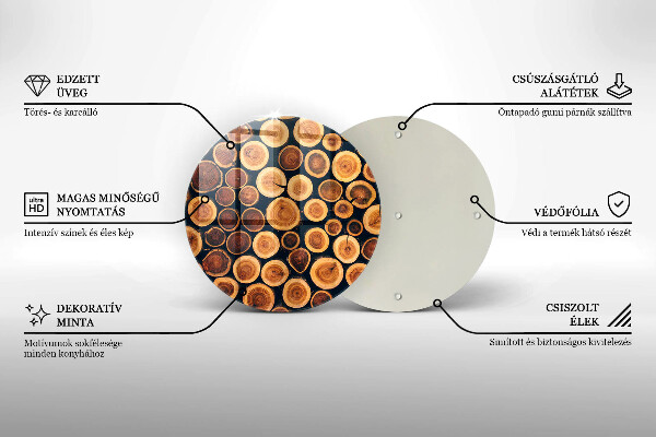 Glass worktop protector Wooden stumps of trees