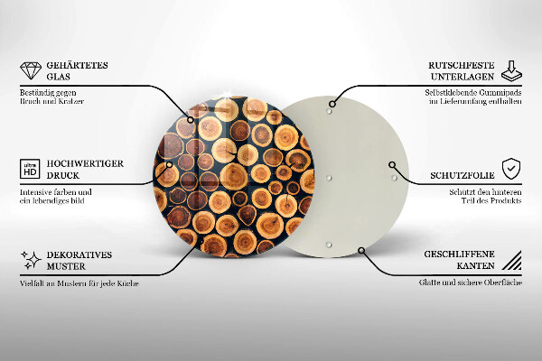 Glass worktop protector Wooden stumps of trees