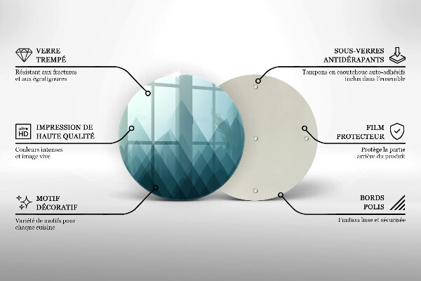 Glass worktop protector Abstract mountains