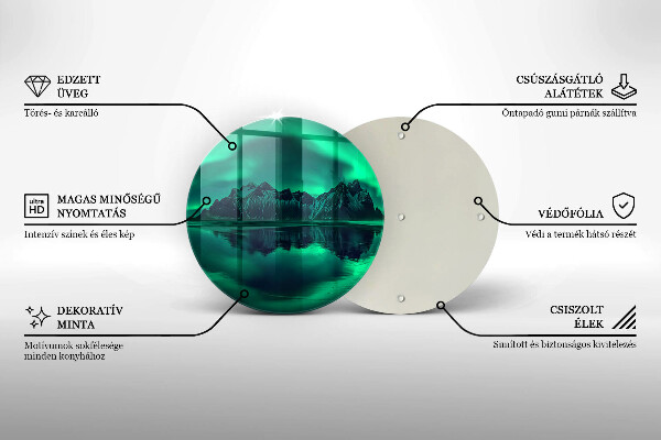 Glass worktop protector Landscape of the aurora polar