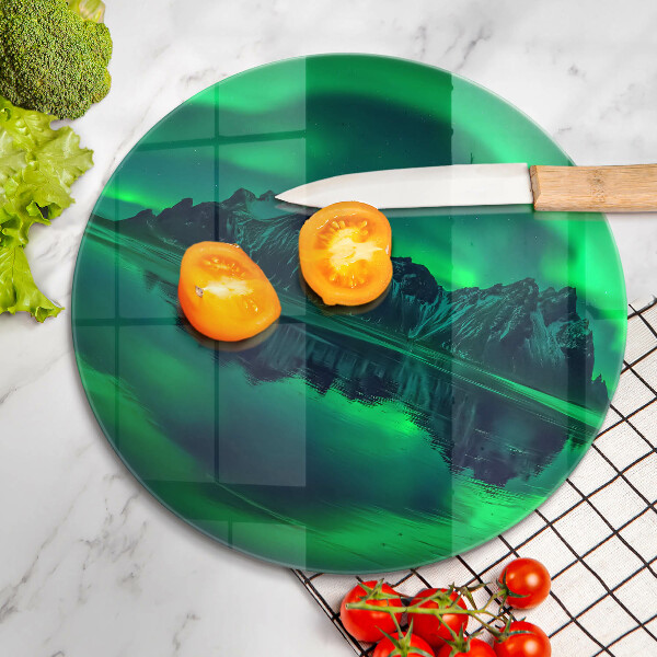 Glass worktop protector Landscape of the aurora polar