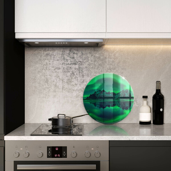 Glass worktop protector Landscape of the aurora polar