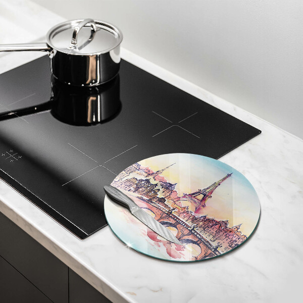 Glass worktop saver Paris landscape Eiffel Tower