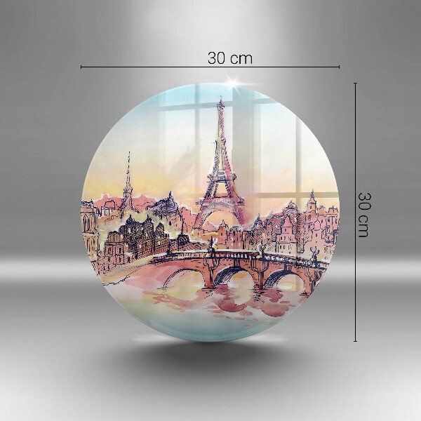 Glass worktop saver Paris landscape Eiffel Tower
