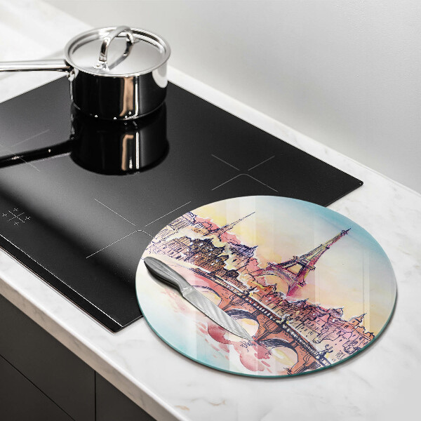 Glass worktop saver Paris landscape Eiffel Tower