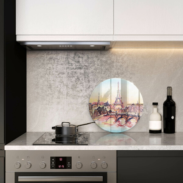 Glass worktop saver Paris landscape Eiffel Tower