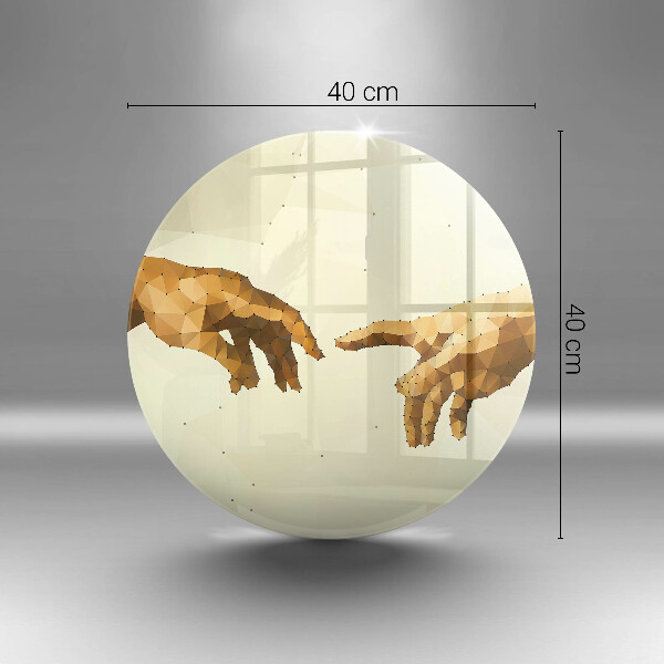 Chopping board Creation of Adam hands