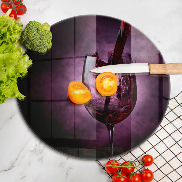 Glass worktop protector A glass of wine