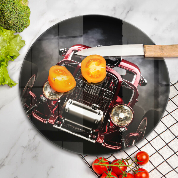 Glass worktop protector Old car