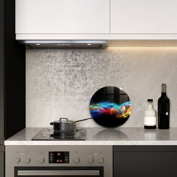 Glass worktop saver Colorful smoke
