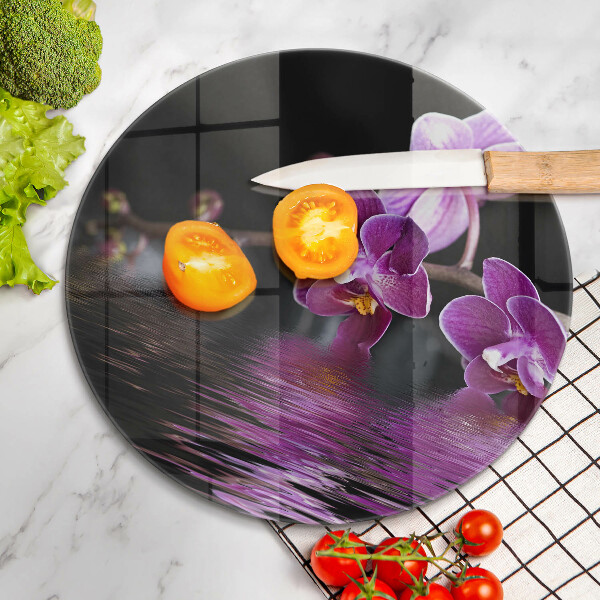 Glass worktop saver Orchid Water Zen