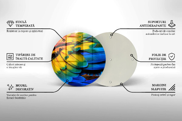 Kitchen worktop protector Colorful parrots