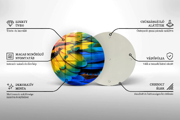 Kitchen worktop protector Colorful parrots