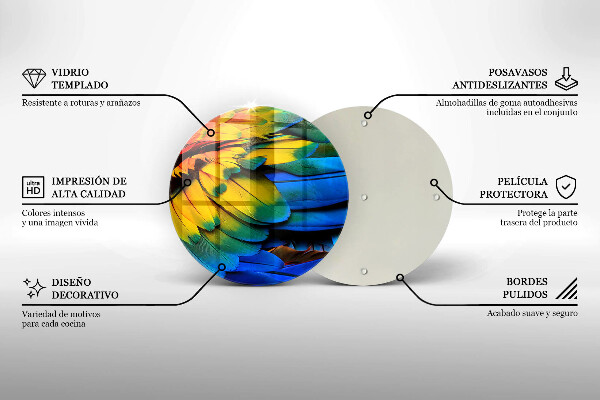 Kitchen worktop protector Colorful parrots