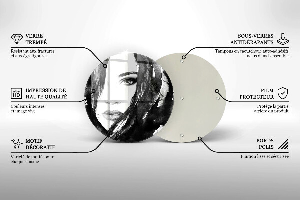 Kitchen worktop protector Woman's face