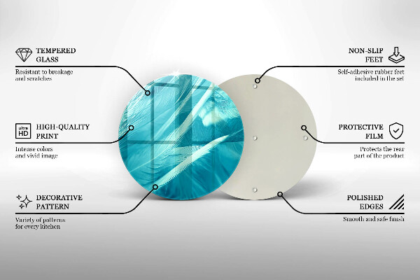 Kitchen worktop protector Delicate feathers