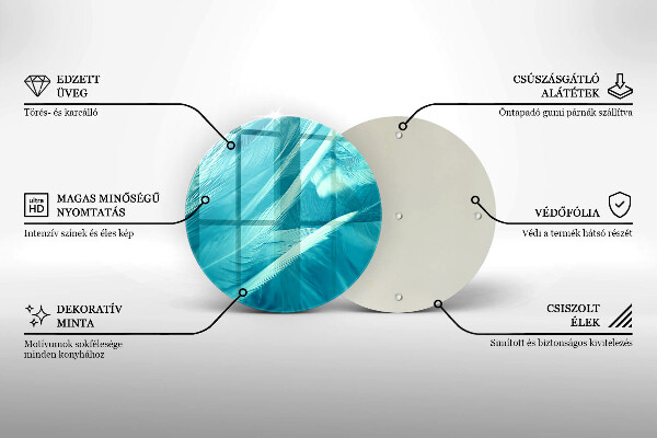 Kitchen worktop protector Delicate feathers