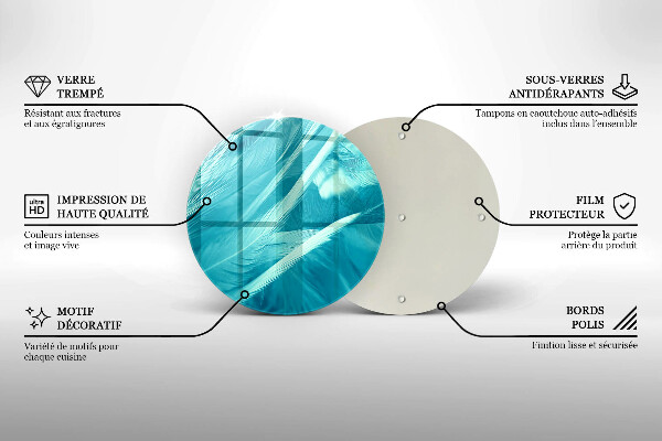 Kitchen worktop protector Delicate feathers