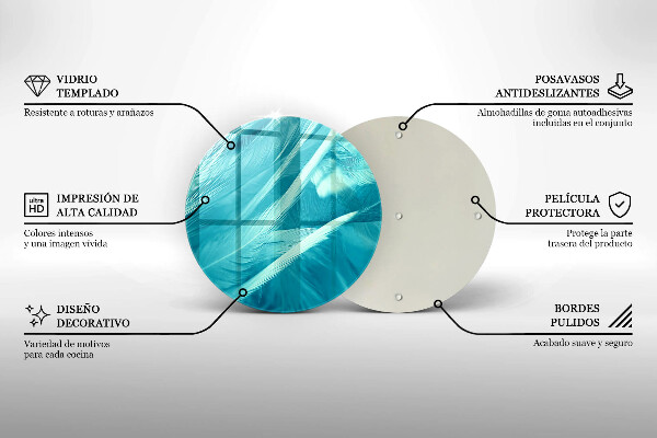 Kitchen worktop protector Delicate feathers