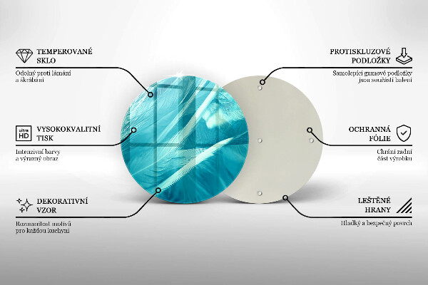 Kitchen worktop protector Delicate feathers