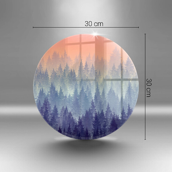 Cutting board Forest at sunset