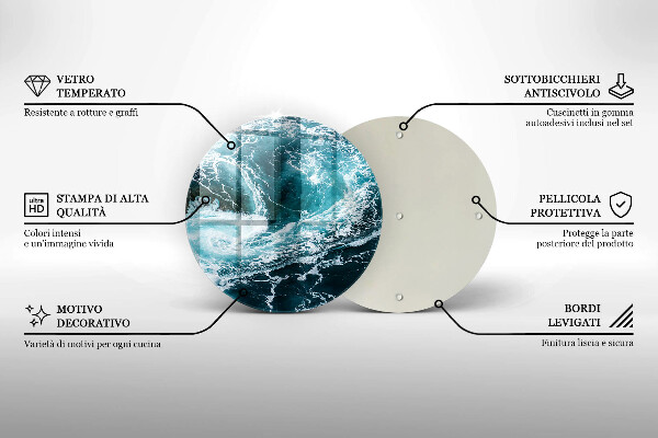 Cutting board Foamed water waves