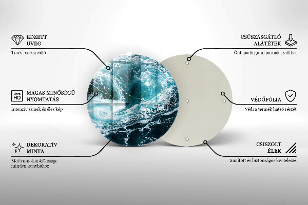Cutting board Foamed water waves