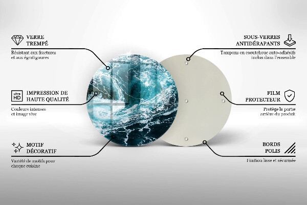 Cutting board Foamed water waves