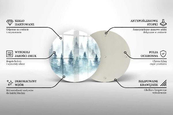 Cutting board Painted winter forest