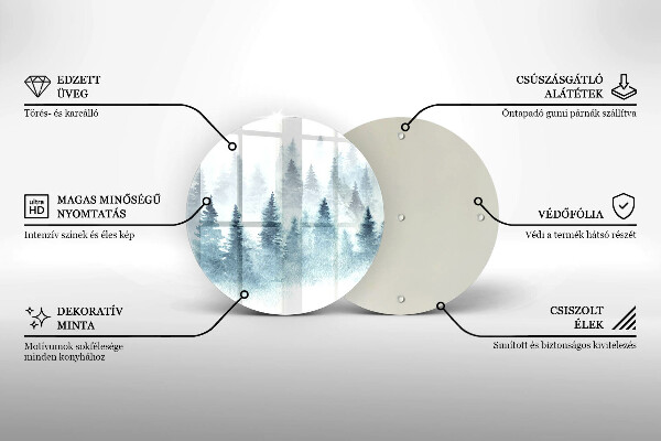 Cutting board Painted winter forest