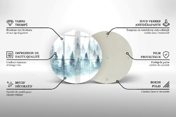 Cutting board Painted winter forest