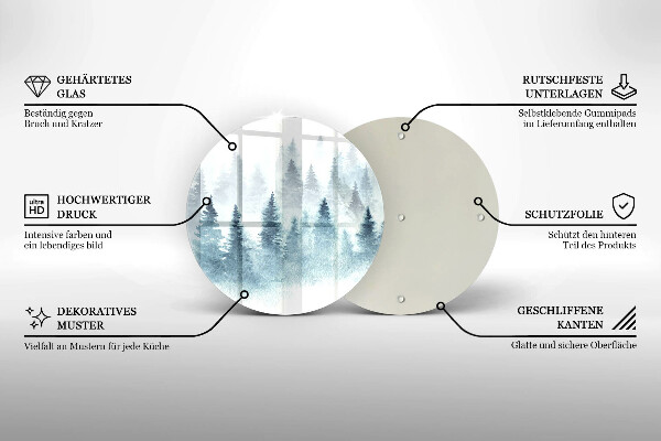 Cutting board Painted winter forest