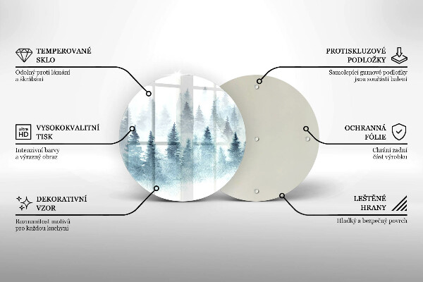 Cutting board Painted winter forest