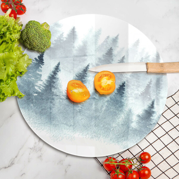 Cutting board Painted winter forest