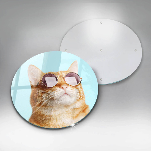 Kitchen worktop protector Rudy Cat with glasses
