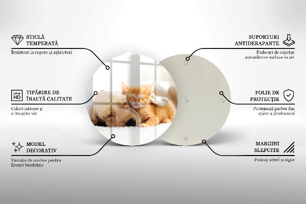 Kitchen worktop protector Animals dog and cat