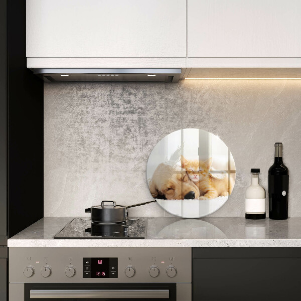 Kitchen worktop protector Animals dog and cat