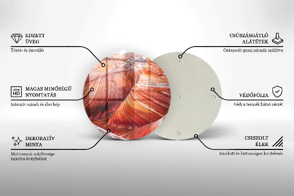 Chopping board glass Grand Canyon